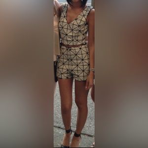 BRAND: Bebe SIZE: top -XS bottom -2. Black and cream sequin two-piece set